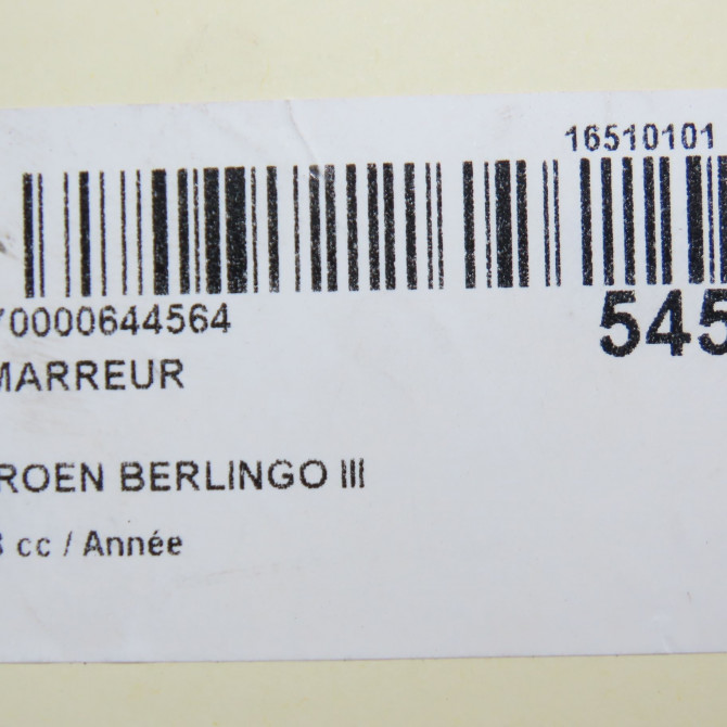Démarreur occasion CITROEN 146 Phase 1 04-1995->04-1999 1.6 BlueHDI 100ch 9675660680 8