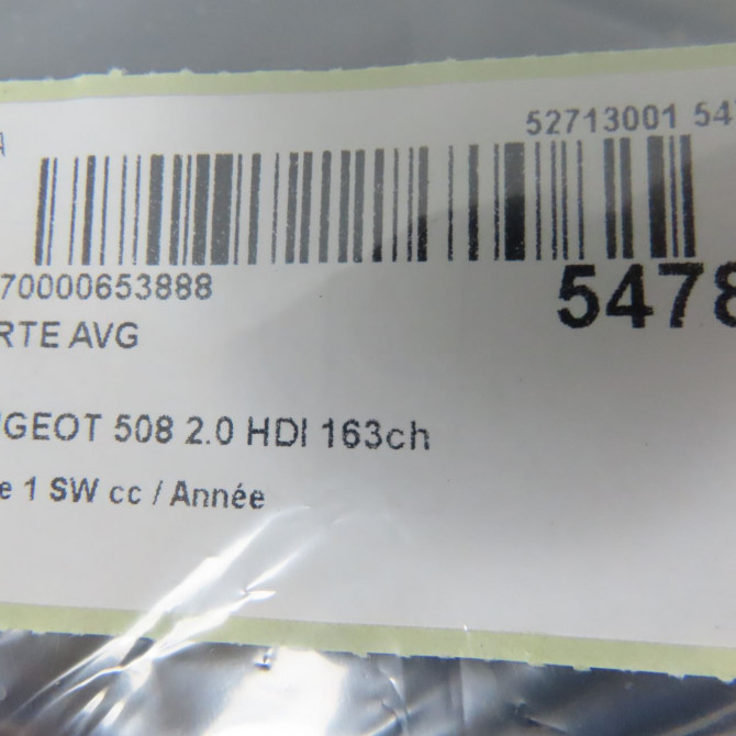 Porte avant gauche occasion PEUGEOT 508 Phase 1 04-1995->04-1999 2.0 HDI 163ch 9677684980 6