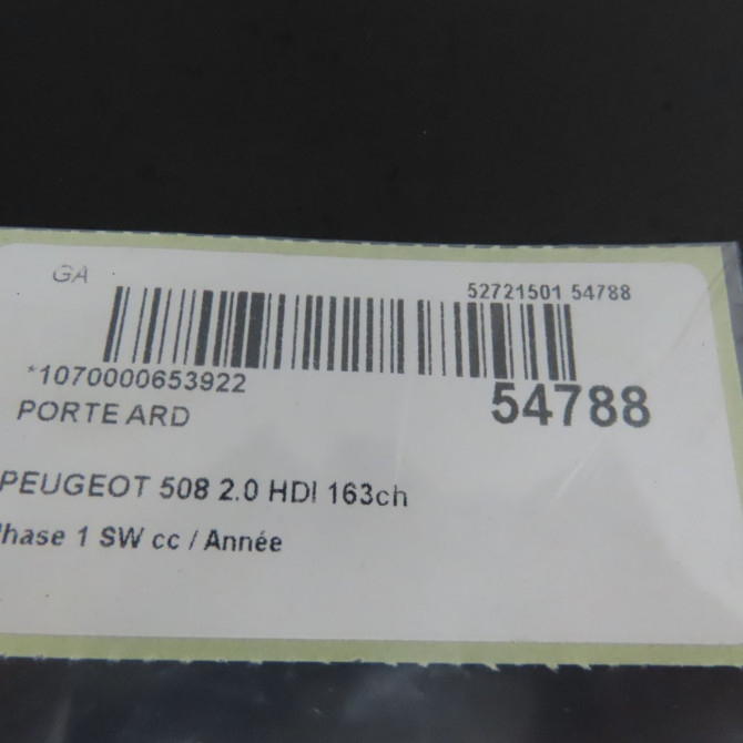 Porte arrière droite occasion PEUGEOT 508 Phase 1 04-1995->04-1999 2.0 HDI 163ch 9008Y0 4
