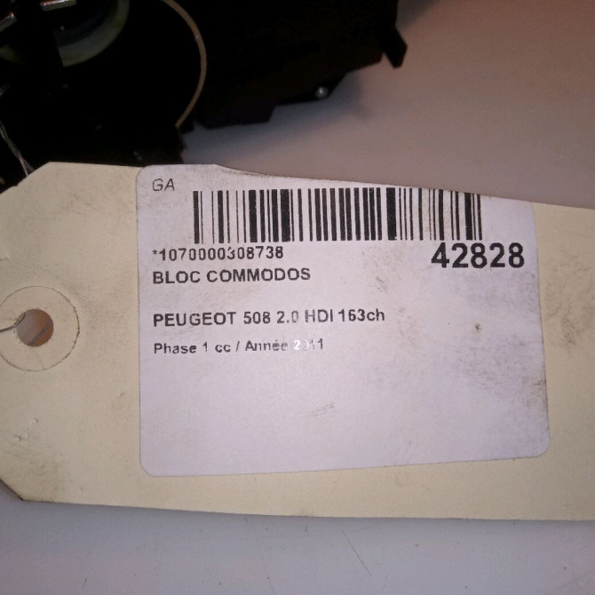 Bloc commodos occasion PEUGEOT 508 Phase 1 01-2011->12-2014 2.0 HDI 163ch 98199449ZD 6