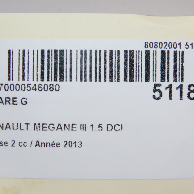 Phare gauche occasion RENAULT MEGANE III Phase 2 01-2012->06-2014 1.5 DCI 110ch 260609764R 6