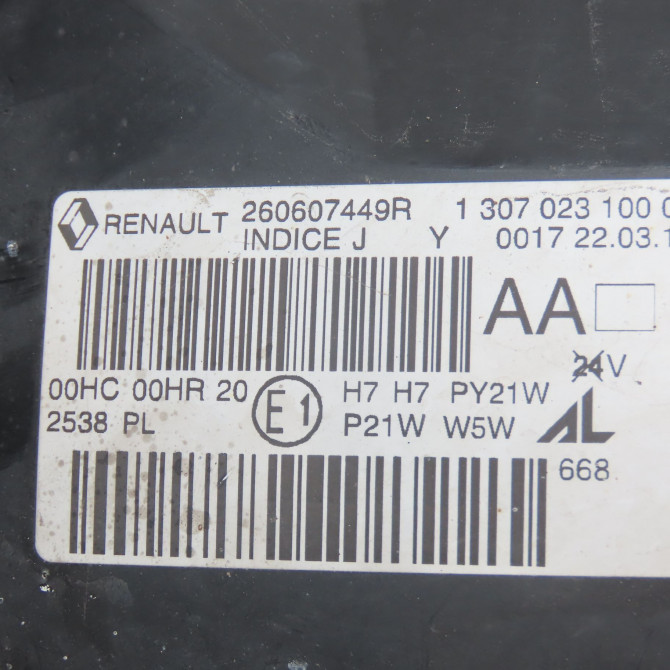 Phare gauche occasion RENAULT MEGANE III Phase 2 01-2012->06-2014 1.5 DCI 110ch 260609764R 4