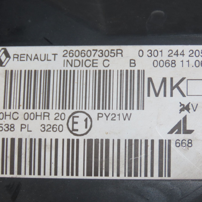 Phare gauche occasion RENAULT MEGANE III Phase 1 11-2008->01-2012 1.4 TCE 16v 130ch 260609764R 4