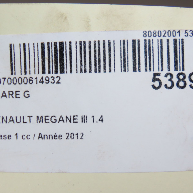 Phare gauche occasion RENAULT MEGANE III Phase 1 11-2008->01-2012 1.4 TCE 16v 130ch 260609764R 6
