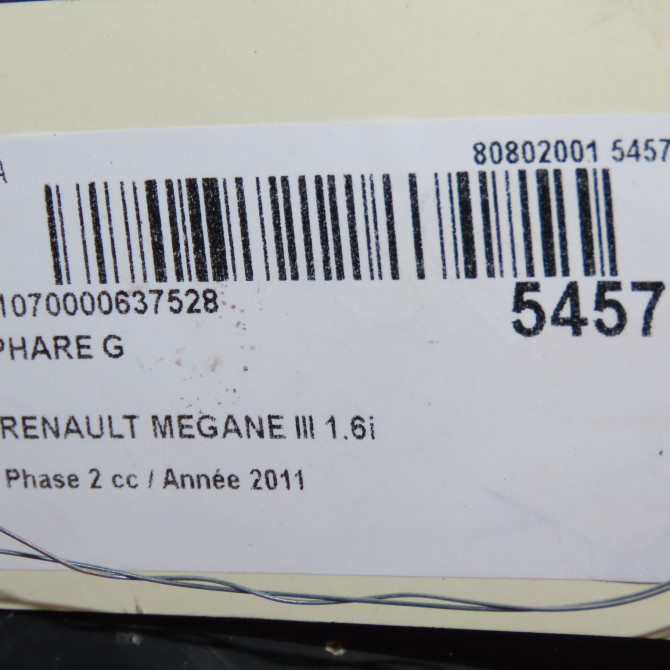 Phare gauche occasion  260609764R 7