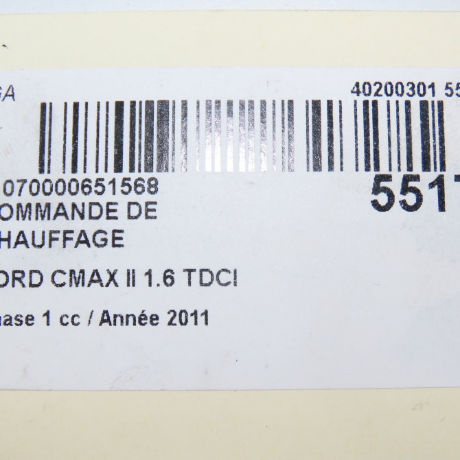 Commande de chauffage occasion FORD CMAX II Phase 1 09-2010->09-2015 1.6 TDCI 115ch 1866943 7