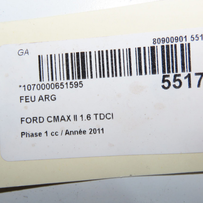 Feu arrière gauche occasion FORD CMAX II Phase 1 09-2010->09-2015 1.6 TDCI 115ch 1767530 5