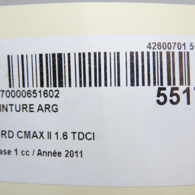 Ceinture arrière gauche occasion FORD CMAX II Phase 1 09-2010->09-2015 1.6 TDCI 115ch 1917299 5