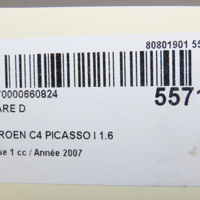 Phare droit occasion CITROEN C4 PICASSO I Phase 1 01-2007->10-2013 1.6 HDi 16v 110ch 6206A8 6