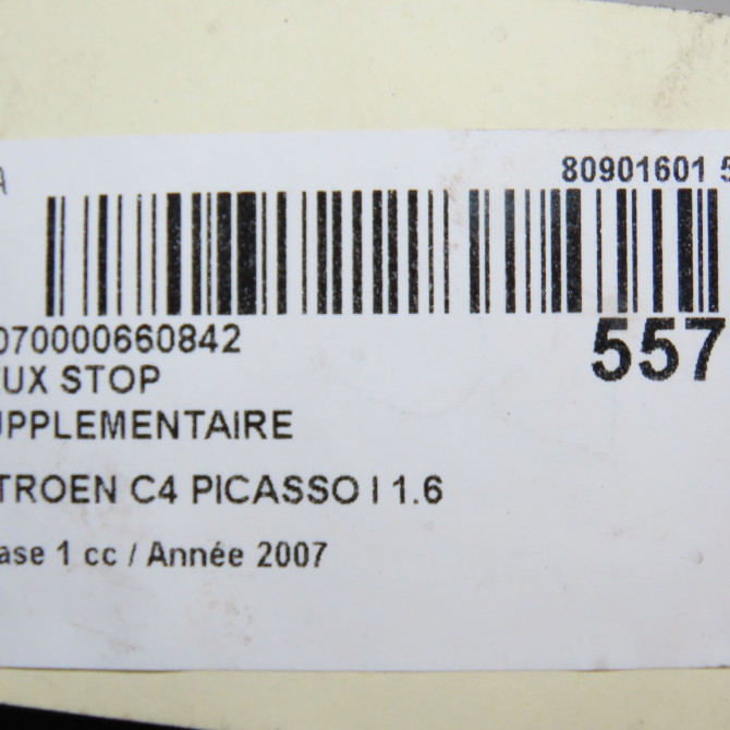 Feux stop supplementaire occasion CITROEN C4 PICASSO I Phase 1 01-2007->10-2013 1.6 HDi 16v 110ch 6351HT 5