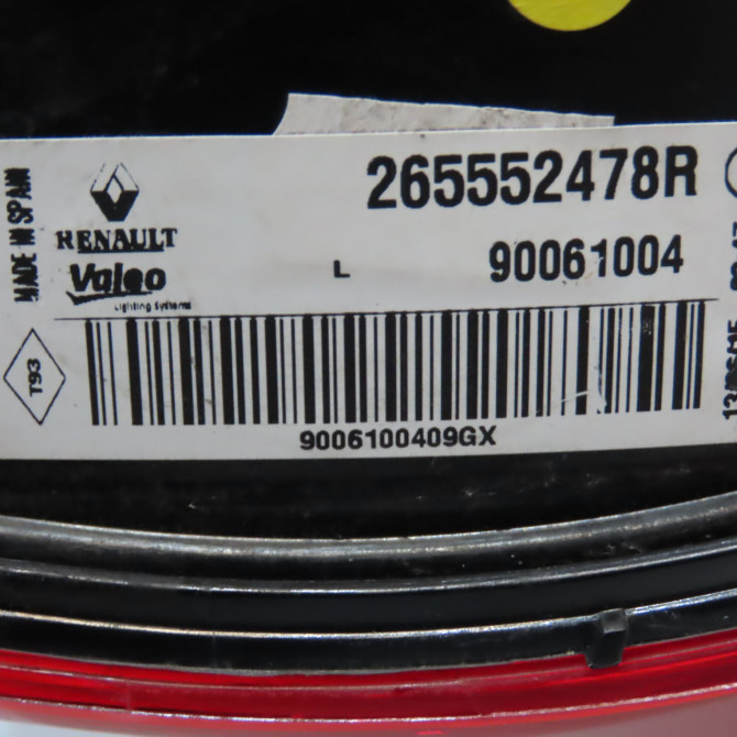 Feu arrière gauche occasion RENAULT KADJAR Phase 1 06-2015->... 1.6 DCI 130ch 265552478R 4