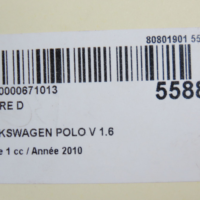 Phare droit occasion VOLKSWAGEN POLO V POLO V Phase 1 2009-09-01->2014-05-31 1.6 TDI 90 6R1941008F 6