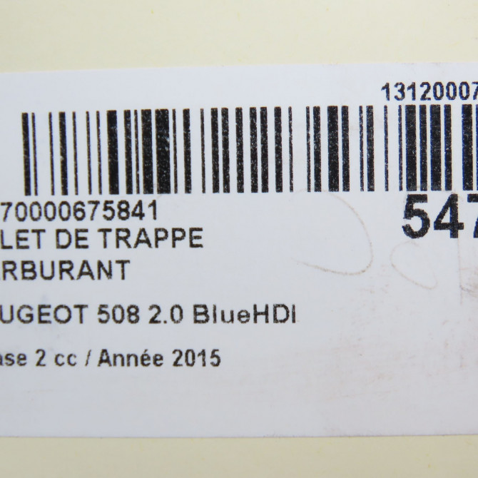 Volet de trappe carburant occasion PEUGEOT 508 phase 2 06-2014->... 2.0 BlueHDI 180ch 1517J5 5