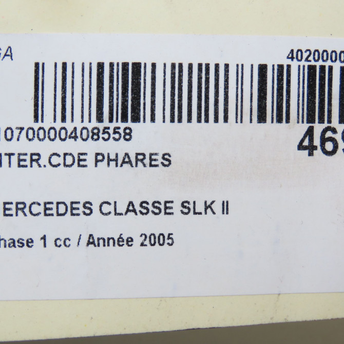 Interrupteur commande de phares occasion MERCEDES CLASSE SLK II Phase 1 03-2004->04-2008 200K 163ch 1715402245 6