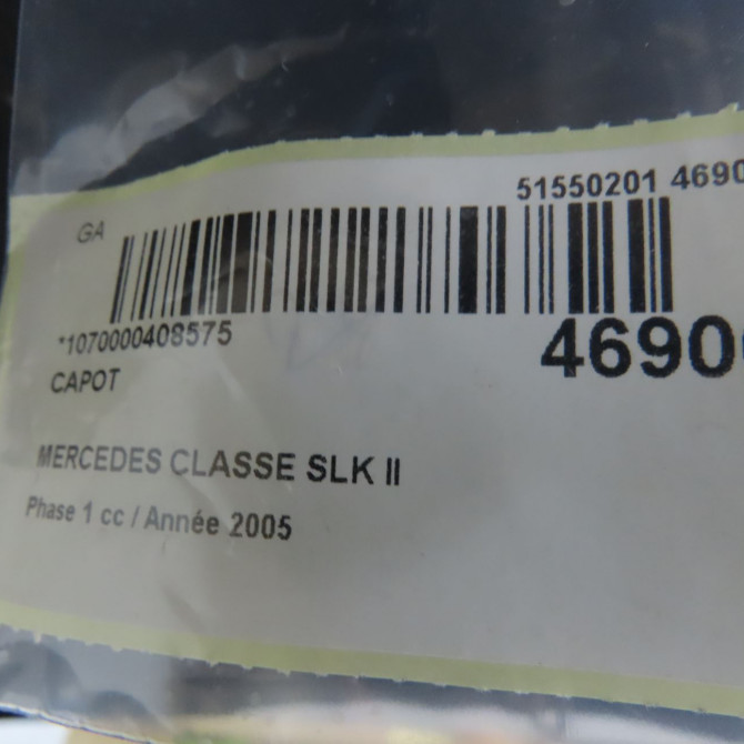 Capot occasion MERCEDES CLASSE SLK II Phase 1 03-2004->04-2008 200K 163ch 171880005728 6