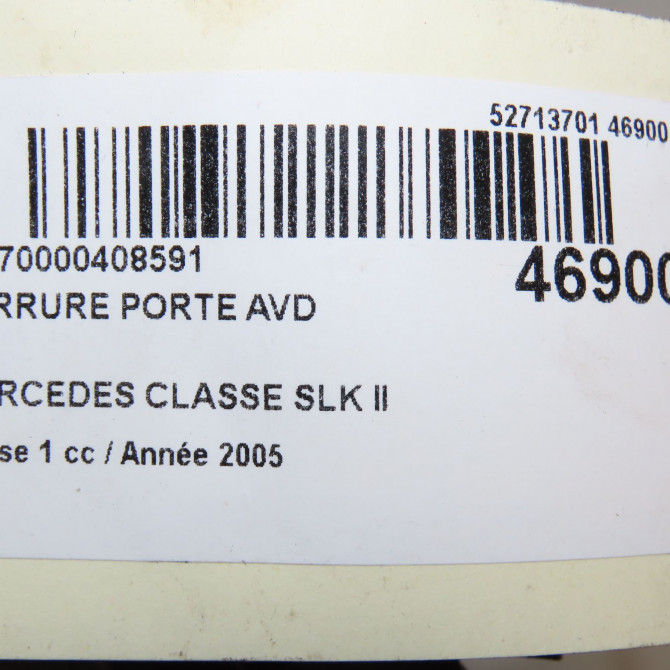 Serrure porte avd occasion MERCEDES CLASSE SLK II Phase 1 03-2004->04-2008 200K 163ch 1717202835 5