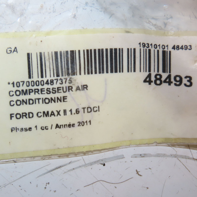 Compresseur air conditionne occasion FORD CMAX II Phase 1 09-2010->09-2015 1.6 TDCI 115ch 1722070 5