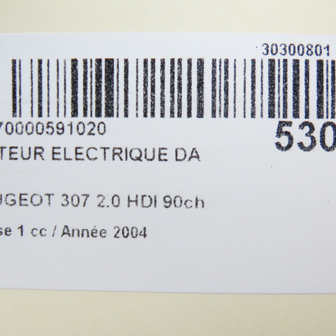 Moteur electrique de direction assistée occasion PEUGEOT 307 Phase 1 04-2001->06-2005 2.0 HDI 90ch 4007VN 8