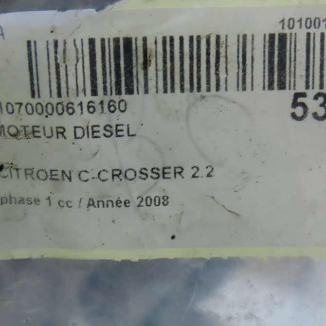 Moteur diesel occasion CITROEN C-CROSSER Phase 1 04-1995->04-1999 2.2 HDI 160ch 135PS 8
