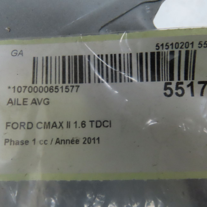 Aile avant gauche occasion FORD CMAX II Phase 1 09-2010->09-2015 1.6 TDCI 115ch 1929670 5