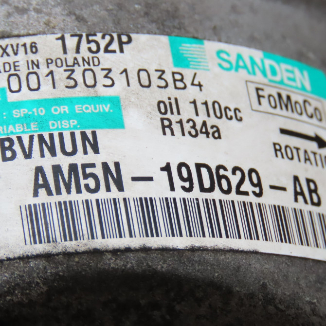 Compresseur air conditionne occasion FORD CMAX II Phase 1 09-2010->09-2015 1.6 TDCI 115ch 1722070 6