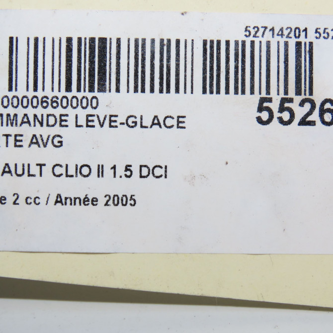 Commande lève-glace porte avant gauche occasion RENAULT CLIO II Phase 2 06-2001->07-2006 1.5 DCI 80ch 8200060045 4