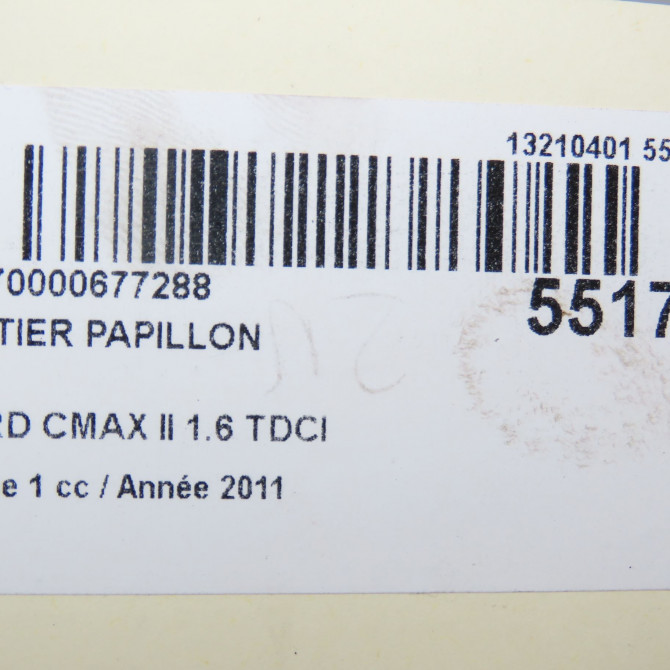 Boitier papillon occasion FORD CMAX II Phase 1 09-2010->09-2015 1.6 TDCI 115ch 1716693 7
