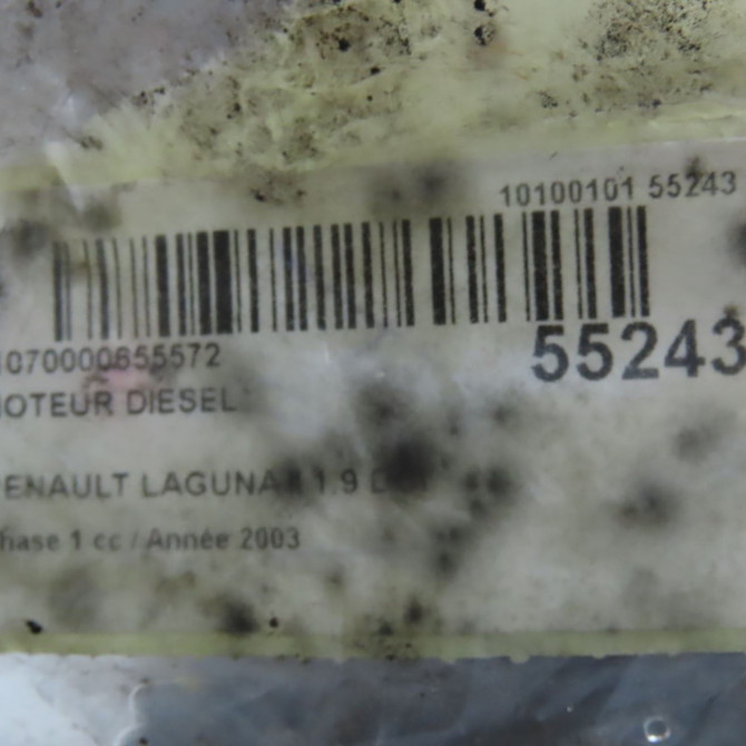 Moteur diesel occasion RENAULT LAGUNA II Phase 1 11-2000->03-2005 1.9 DCI 110ch 7701475750 7