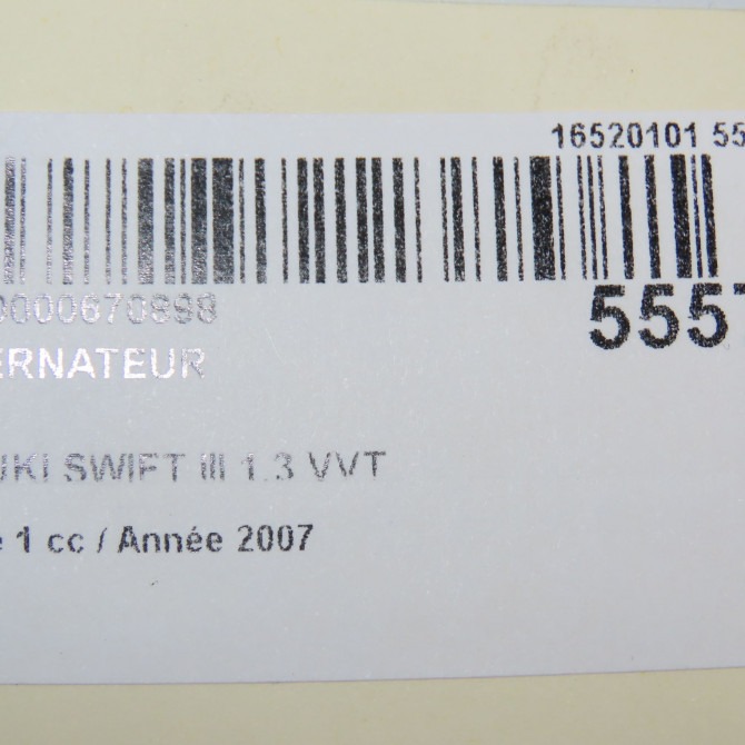 Alternateur occasion SUZUKI SWIFT III Phase 1 03-2005->09-2011 1.3 VVT 3140080G12 8