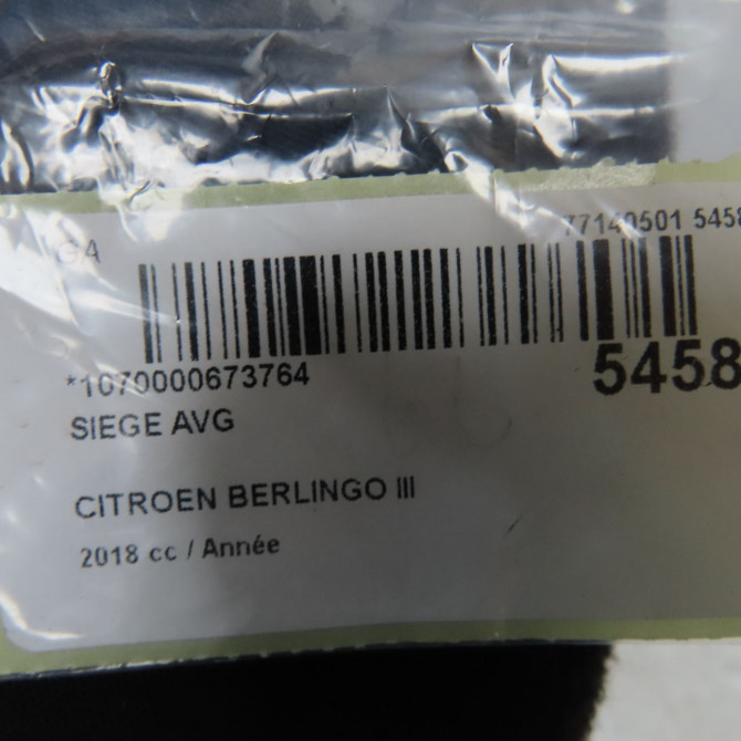 Siège avant gauche occasion CITROEN 146 Phase 1 04-1995->04-1999 1.6 BlueHDI 100ch 9826410580 5