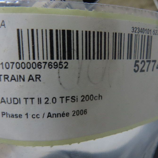 Train arrière occasion AUDI TT II Phase 1 09-2006->04-2010 2.0 TFSi 200ch 1K0505315BM 8