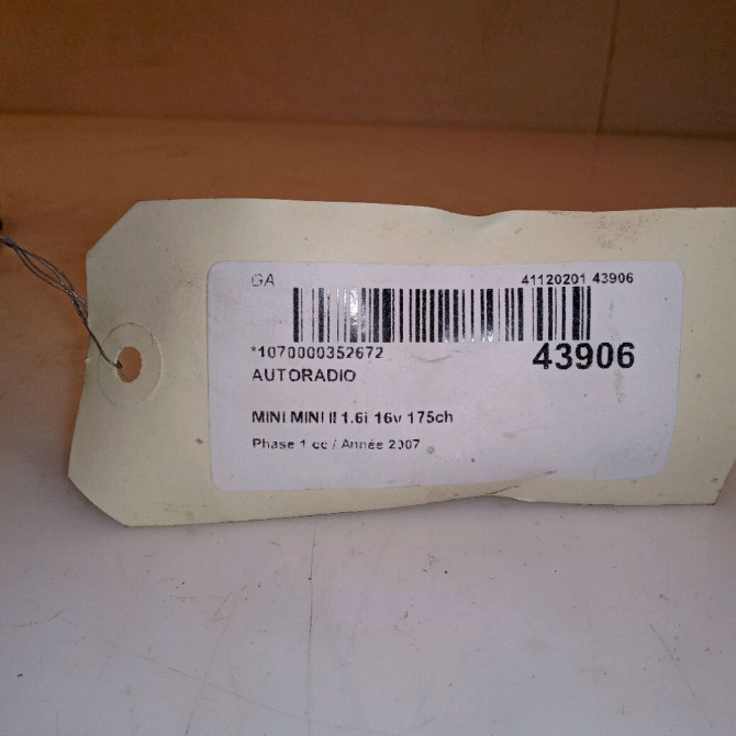 Autoradio occasion MINI MINI II Phase 1 09-2006->12-2010 1.6i 16v 175ch COOPER S 65123455681 4