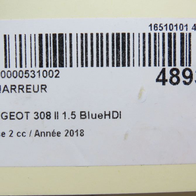 Démarreur occasion PEUGEOT 308 II Phase 1 04-1995->04-1999 1.5 BlueHDI 100ch 9832577880 7