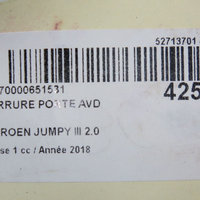 Serrure porte avd occasion CITROEN 146 Phase 1 04-1995->04-1999 2.0 BLUEHDI 180ch 9808414380 8