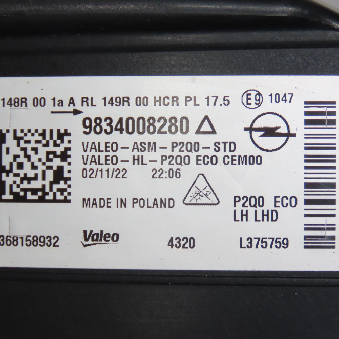 Phare gauche occasion OPEL 9837331880 4