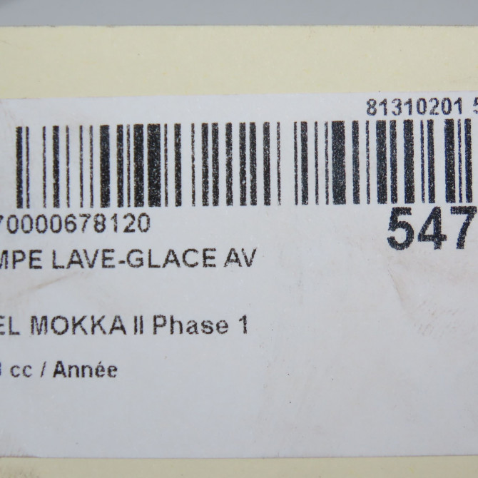 Pompe lave-glace avant occasion OPEL 9825893480 5