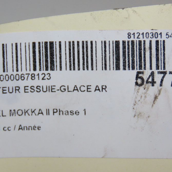 Moteur essuie-glace arrière occasion OPEL 9819900080 6