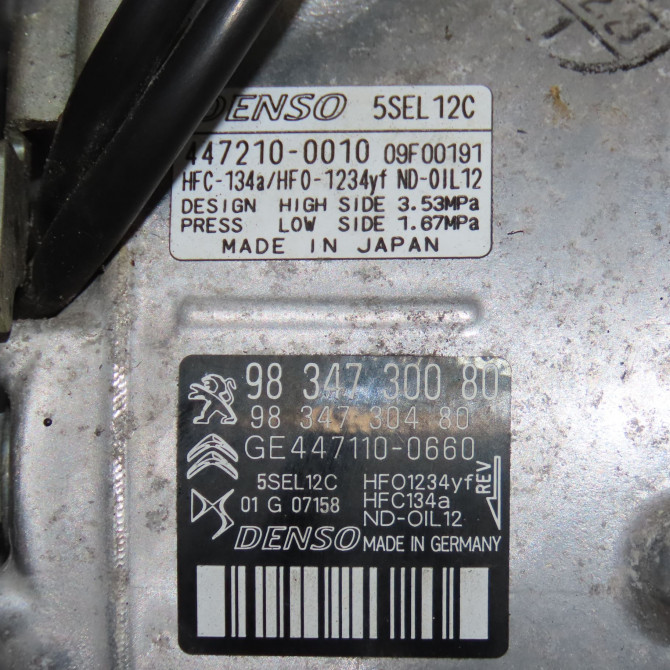 Compresseur air conditionne occasion OPEL 9834730080 6