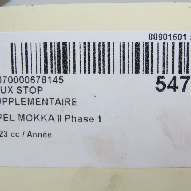 Feux stop supplementaire occasion OPEL 9825453680 5