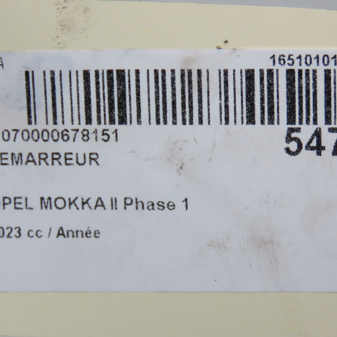 Démarreur occasion OPEL 9832577880 7