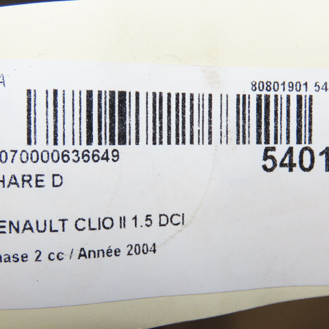 Phare droit occasion RENAULT CLIO II Phase 2 06-2001->07-2006 1.5 DCI 80ch 7701057658 6
