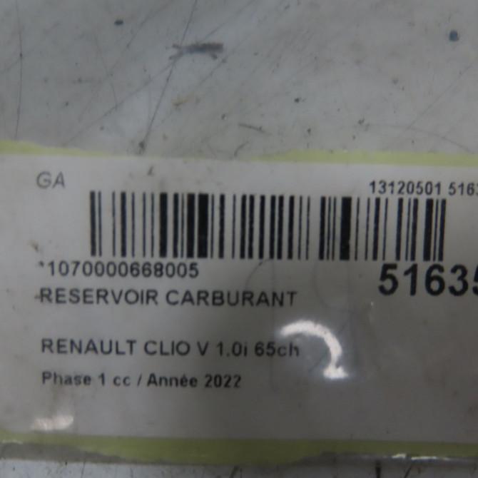 Reservoir carburant occasion  172037630R 7