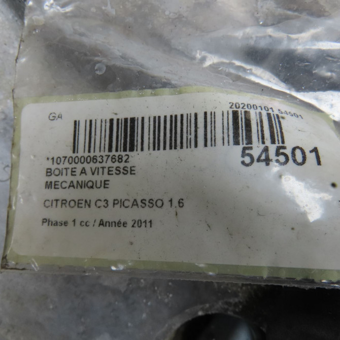 Boîte à vitesse mecanique occasion CITROEN C3 PICASSO Phase 1 02-2009->08-2012 1.6 HDi 90ch 2222WE 7