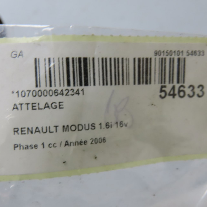 Attelage occasion RENAULT MODUS Phase 1 09-2004->12-2007 1.6i 16v 4