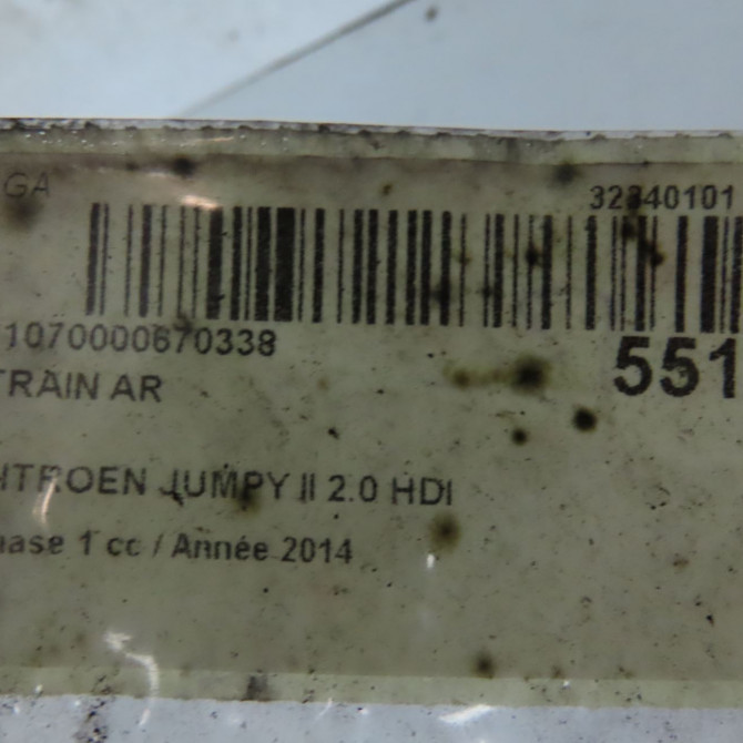 Train arrière occasion CITROEN JUMPY II Phase 1 01-2007->... 2.0 HDI 125ch 5148V0 6