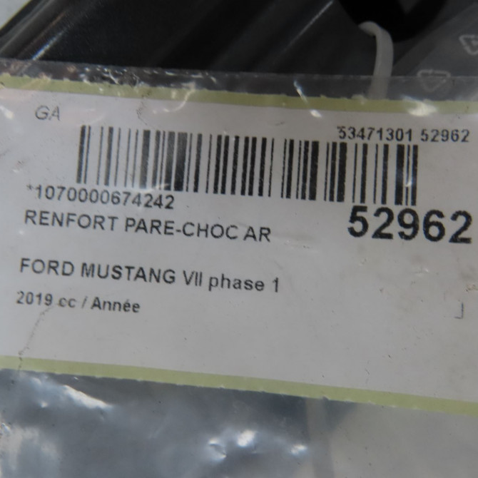 Renfort pare-choc arrière occasion FORD MUSTANG VII phase 1 06-2015->... 1940381 4