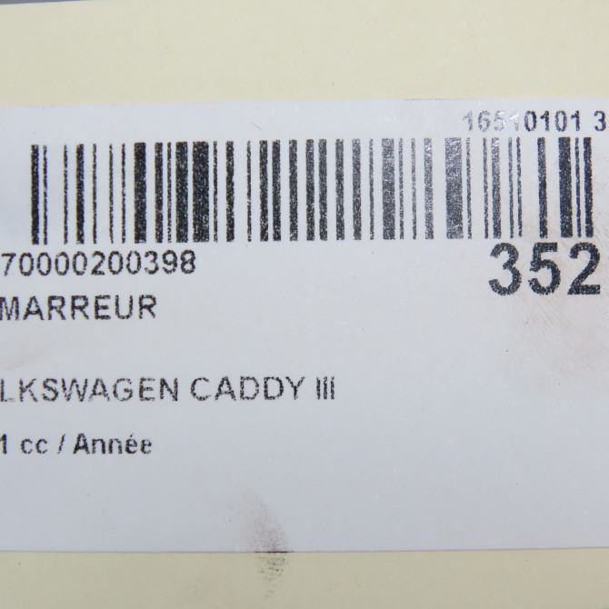 Démarreur occasion VOLKSWAGEN CADDY III Phase 1 03-2004->07-2010 2Z911024H 7