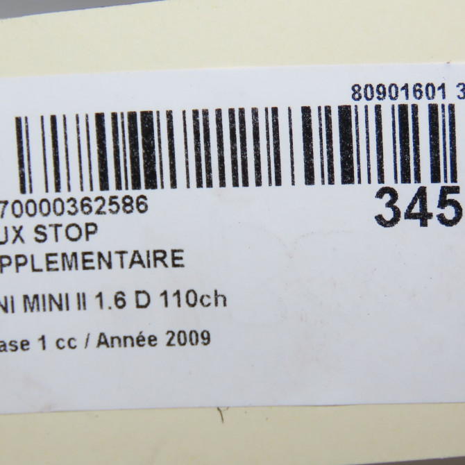Feux stop supplementaire occasion MINI MINI II Phase 1 09-2006->12-2010 1.6 D 110ch 63257221834 4