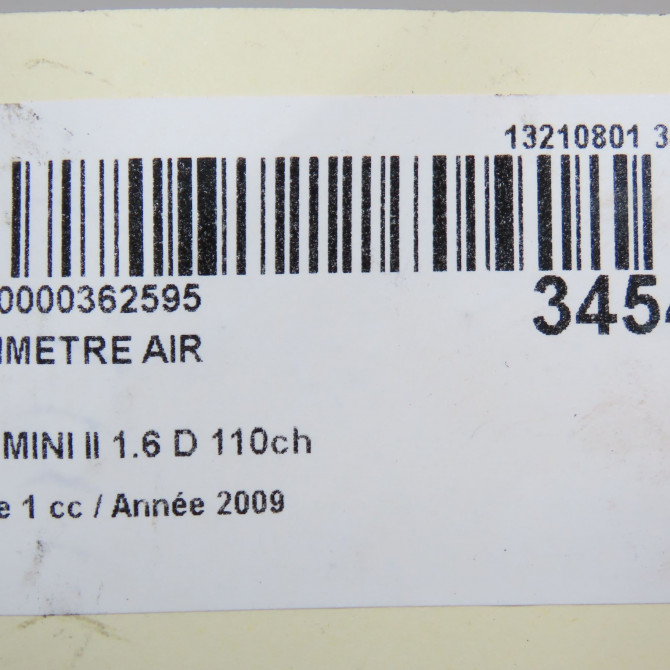 Debimetre air occasion MINI MINI II Phase 1 09-2006->12-2010 1.6 D 110ch 13627794972 8