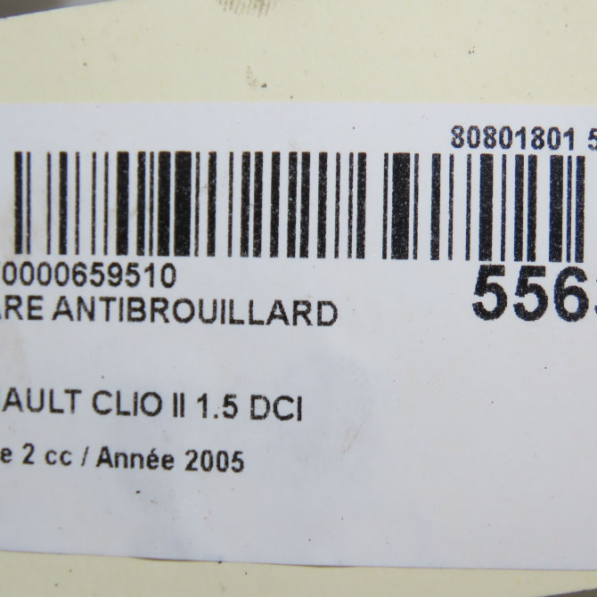Phare antibrouillard avant gauche occasion RENAULT CLIO II Phase 2 06-2001->07-2006 1.5 DCI 70ch 8200002469 6